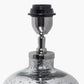 Ophelia Mercurial Glass Table Lamp Base with Edward 40cm Natural Linen Cylinder Lampshade
