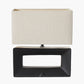 Block Black Ceramic Rectangular Table Lamp