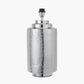 Zuri Large Shiny Silver Metal Pot Table Lamp Base with Henry 45cm White Handloom Cylinder Lampshade