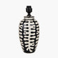 Elkorn Black and White Tall Coral Ceramic Table Lamp Base