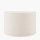 Elkorn Black and White Coral Ceramic Table Lamp Base with Rouen 30cm White Boucle Cylinder Lampshade
