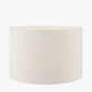 Elkorn Black and White Coral Ceramic Table Lamp Base with Rouen 30cm White Boucle Cylinder Lampshade