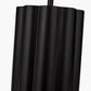 Petula Black Metal Scallop Table Lamp Base with Posy 40cm White Handloom Scalloped Tapered Lampshade