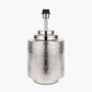 Zuri Shiny Silver Metal Pot Table Lamp Base