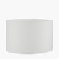 Aurelio Brass and Black Metal Textured Table Lamp Base with Lino 35cm White Self Lined Linen Cylinder Lampshade