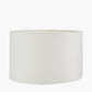 Aurelio Brass and Black Metal Textured Table Lamp Base with Lino 35cm White Self Lined Linen Cylinder Lampshade