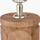 Aurelia Embossed Natural Wood Tall Table Lamp Base with Edward 35cm Natural Linen Cylinder Lampshade