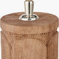 Aurelia Embossed Natural Wood Tall Table Lamp Base with Edward 35cm Pistachio Green Linen Cylinder Lampshade