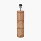 Aurelia Embossed Natural Wood Tall Table Lamp Base