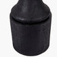 Marin Black Wood Tall Neck Table Lamp Base with Vienna 40cm Black Chevron Mushroom Pleat Lampshade