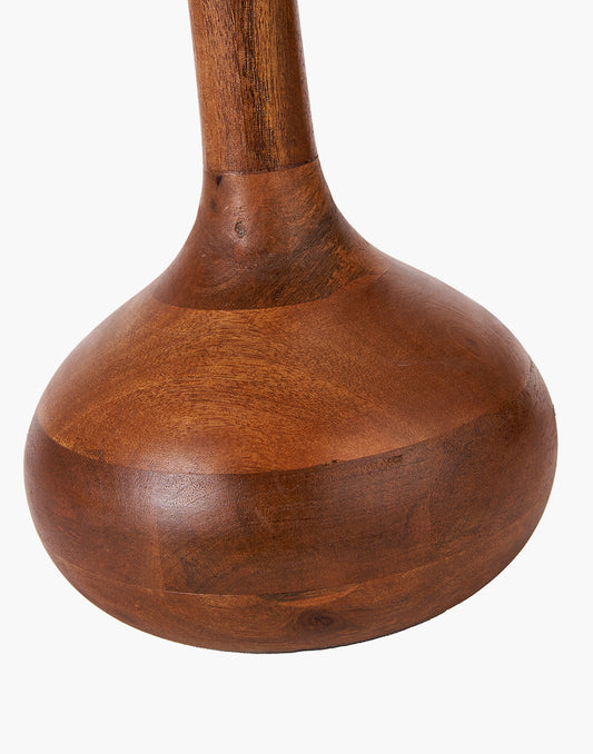 Toma Oiled Wood Tall Neck Table Lamp Base