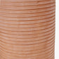 Sierra Natural Tall Ribbed Terracotta Table Lamp Base with Lino 35cm White Self Lined Linen Cylinder Lampshade