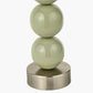Sofia Sage and Silver Enamel 3 Ball Table Lamp Base with Harry 35cm Ivory Cotton Mix Cylinder Lampshade