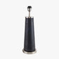 Laurence Black Croc Leather and Silver Table Lamp Base
