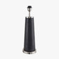 Laurence Black Croc Leather and Silver Table Lamp Base
