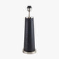 Laurence Black Croc Leather and Silver Table Lamp Base