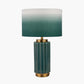 Lushan Green Scalloped Ceramic Table Lamp