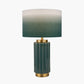 Lushan Green Scalloped Ceramic Table Lamp