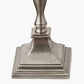 Canterbury Antique Silver Metal Floor Lamp Base with Winston 45cm White Handloom Tapered Lampshade