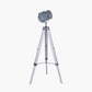 Capstan White Wash and Silver Metal Tripod Floor Lamp