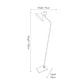 Canton Matt Black Metal and Glass Cone Floor Lamp