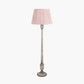 Captiva Grey Wash Mango Wood Floor Lamp Base with Thiago 45cm Cinnamon Stripe Mushroom Pleat Tapered Lampshade