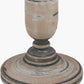 Captiva Grey Wash Mango Wood Floor Lamp Base with Thiago 45cm Cinnamon Stripe Mushroom Pleat Tapered Lampshade