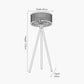 Rabanne Slatted Antique Wood Tripod Floor Lamp