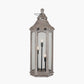Adaline Antique Grey Wood Lantern Floor Lamp