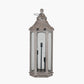 Adaline Antique Grey Wood Lantern Floor Lamp