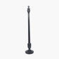 Captiva Antique Black Mango Wood Floor Lamp Base with Edward 45cm Natural Linen Cylinder Lampshade