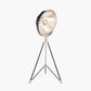 Elstree Black and Silver Metal Tripod Floor Lamp