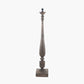 Alia Grey Wash Turned Mango Wood Floor Lamp Base with Coast 50cm Cream Calico Tapered Lampshade