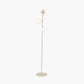 Asterope White Orb and Gold Metal Floor Lamp