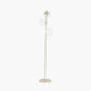 Asterope White Orb and Gold Metal Floor Lamp