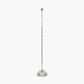 Almas Silver Metal Floor Lamp Base with Henry 45cm White Handloom Cylinder Lampshade