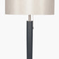 Lowry Brushed Silver and Matt Black Metal Floor Lamp