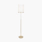 Midland Champagne Gold Metal and Marble Effect Floor Lamp