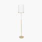 Midland Champagne Gold Metal and Marble Effect Floor Lamp