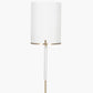 Midland Champagne Gold Metal and Marble Effect Floor Lamp