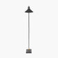 Canton Matt Black and Brass Metal Cone Floor Lamp