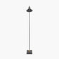 Canton Matt Black and Brass Metal Cone Floor Lamp