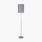 Midland Brushed Nickel and Grey Marble Effect Floor Lamp