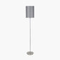 Midland Brushed Nickel and Grey Marble Effect Floor Lamp
