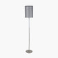 Midland Brushed Nickel and Grey Marble Effect Floor Lamp