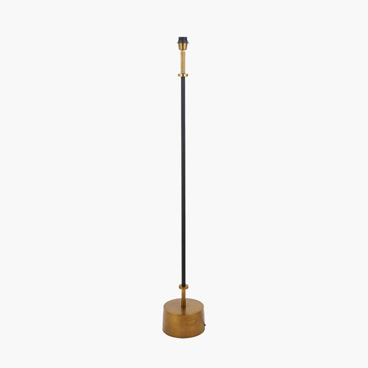 Antoine Black Croc and Antique Brass Metal Floor Lamp Base with Malia 40cm Mulberry Red Mushroom Pleat Scalloped Tapered Lamp Shade