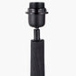 Marin Black Wood Tall Neck Floor Lamp Base with Vienna 45cm Black Chevron Mushroom Pleat Lampshade