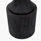 Marin Black Wood Tall Neck Floor Lamp Base with Vienna 45cm Red Chevron Mushroom Pleat Lampshade