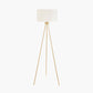 Houston Brushed Brass Metal Tripod Floor Lamp