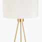 Houston Brushed Brass Metal Tripod Floor Lamp